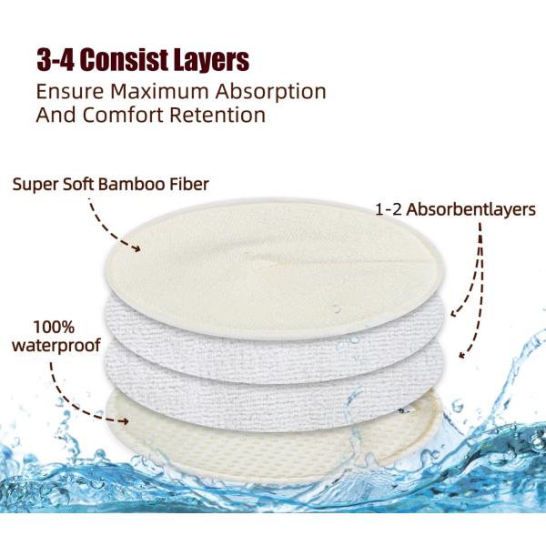 Silicone Dots Washable Breast Pads Bowl Shape Anti Slip Reusable Nursing Pads