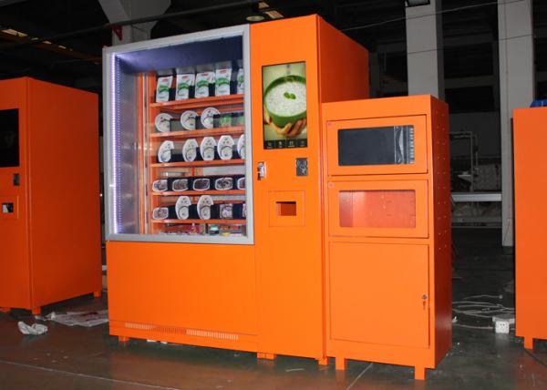 Quality Salad Juice Health Diet Food Drink Vending Machine / 24 Hours Mini Mart Vending Kiosk for sale