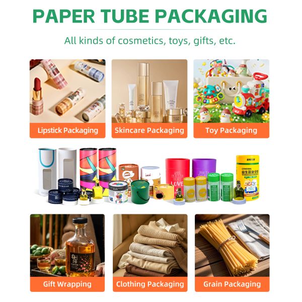 Food Safe Paper Tubes Packaging High Strength Custom Printed Paper Canister Packaging