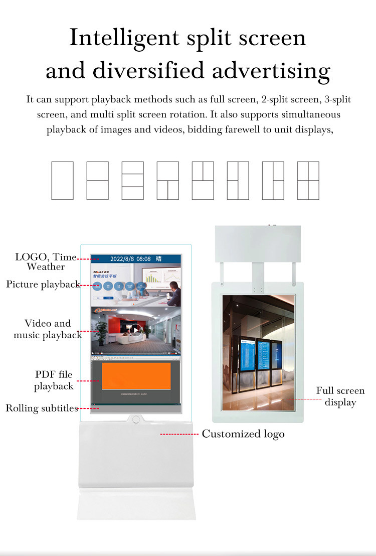 32''-65'' TV Ultra Thin Digital Signage And Displays Android Wall Mounted Digital Advertising Screen
