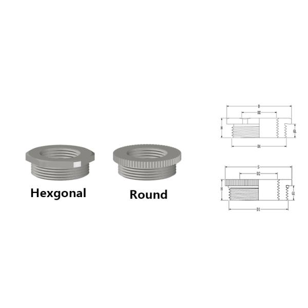 Nickel Plated Brass Cable Gland Kit / External Thread Metal Reducer