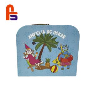 28*18*8cm Size  HS Code 48196000 Screen Printing Cardboard Suitcase Box