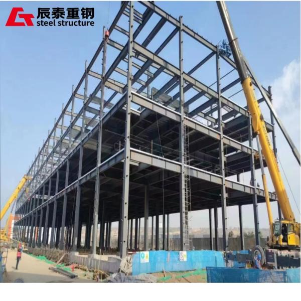 Quality Prefabricated Multi Storey Steel Frame Construction High Strength for sale