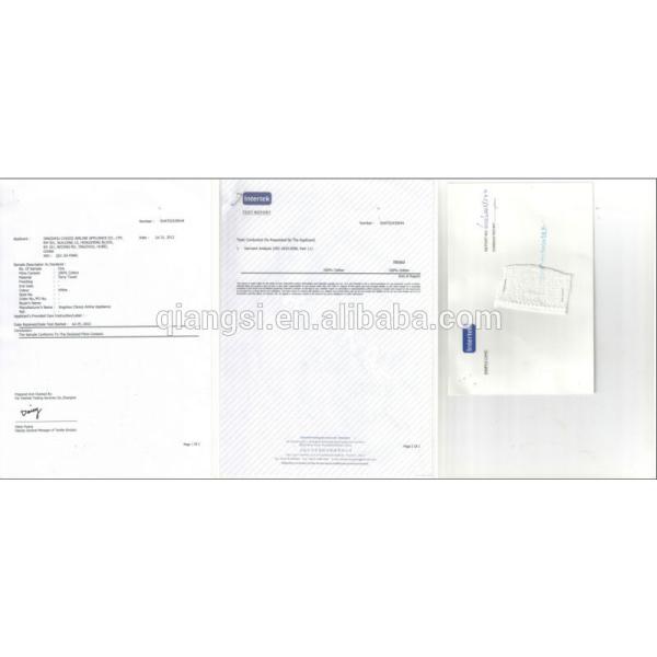 100% cotton white disposable airline towel