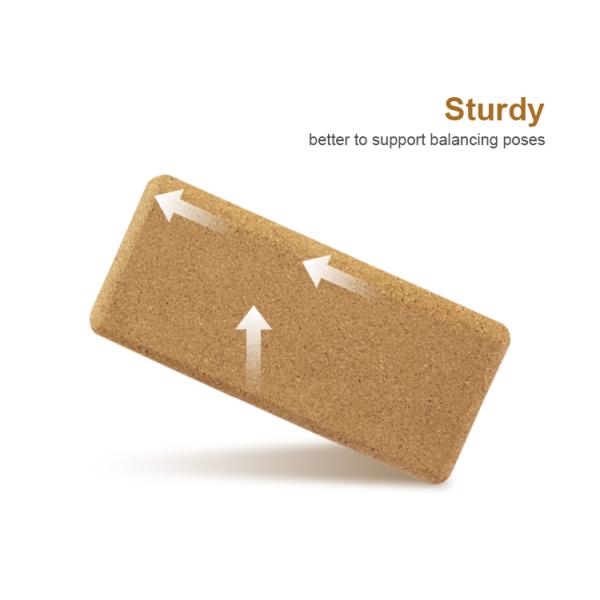 750g 3x6x9 Inch Cork Yoga Brick Non Toxic Cork Block Fitness Workout Tools