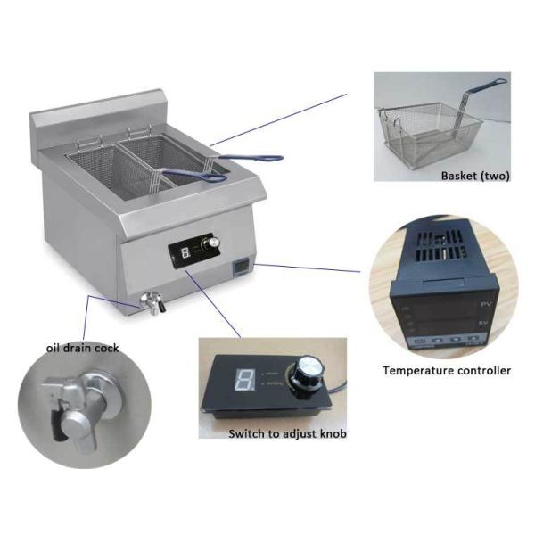 Temperature Control Induction Deep Fryer , Electromagnetic Deep Fryer