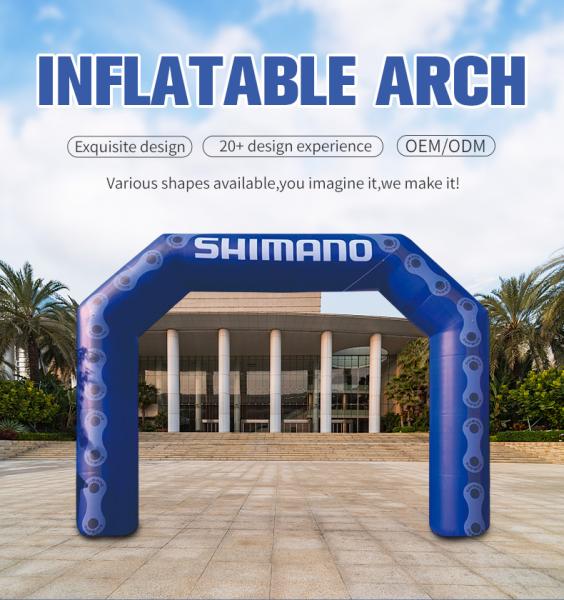 Running Events Finish Arch Inflatable Customized Thermal Dye Sublimation Inflatable Finish Arch