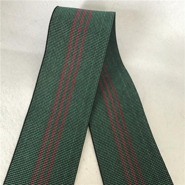 40% elongation high strength custom polyester webbing strap width 8cm green color