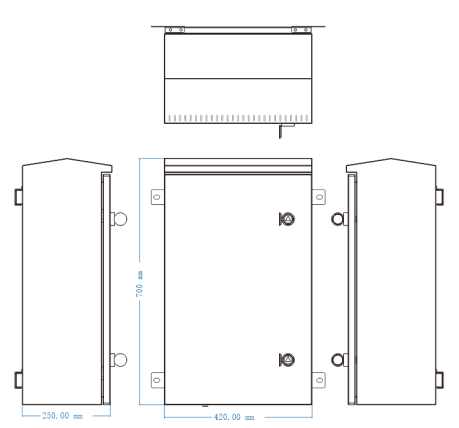Outdoor Smart Surveillance Box ESP0603 Network Switch Box Pole Mount Enclosure