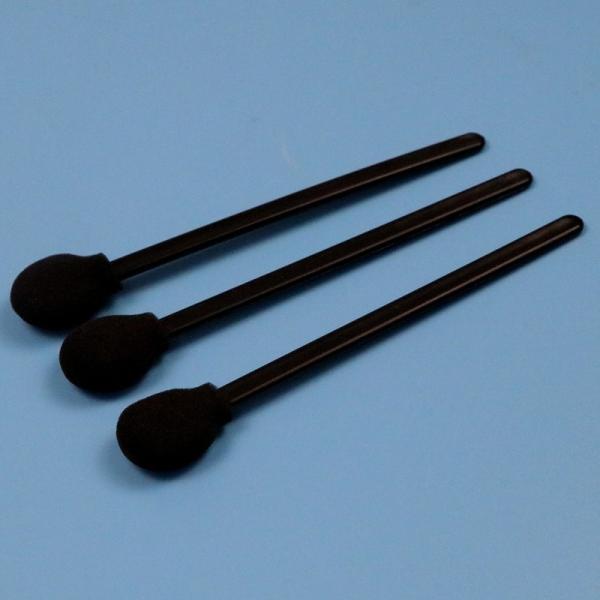 Quality 708 Lint Free Round Sponge Stick Black Cleanroom Foam Swab For Car Cleaning for sale