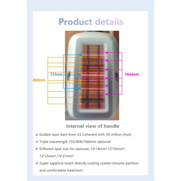 3 Wave Portable Diode Laser Machine , Mini Beauty Equipment For Home Use