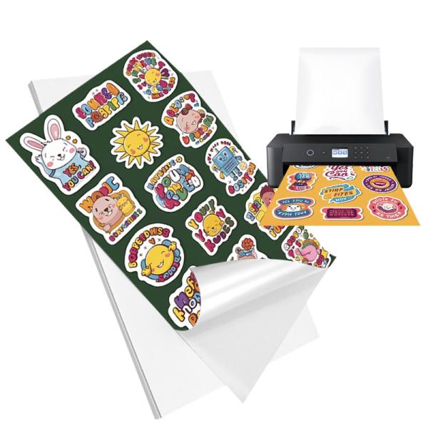 Quality Self-adhesive Label Material 128gsm Matte Sticker Paper For Inkjet Printing for sale