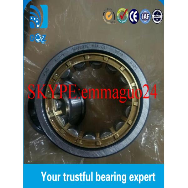 Small NJ2207 E. M1A.C4 Cylindrical Roller Bearing 69.5 KN Basic Dynamic Load Rating