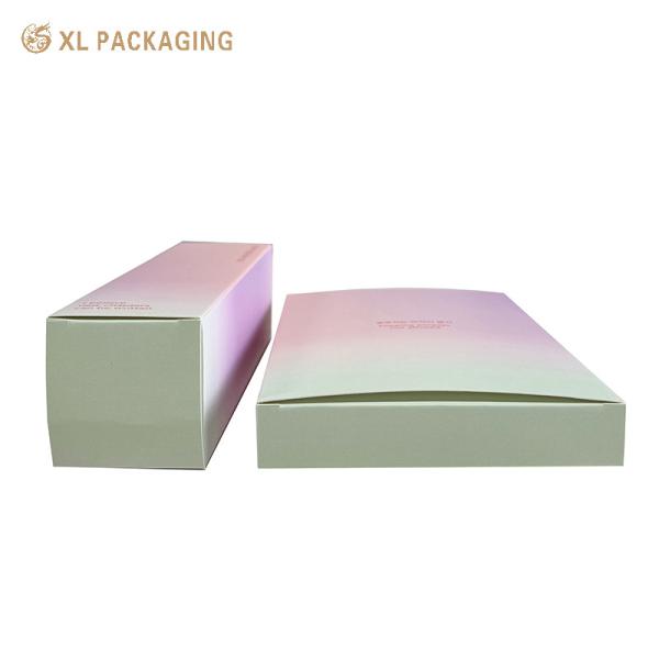XL Packaging Printed Cosmetic Foldable Card Box Pink Gradient Color Card Paper Box For Skin Care Essential Oil Holding Cardboard Box