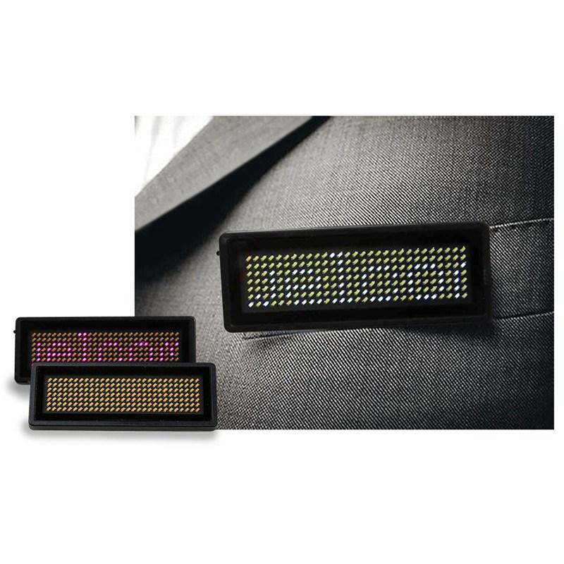 Scrolling LED Name/Message/Advertising/Programmable Tag Card Badge Red color B729TR