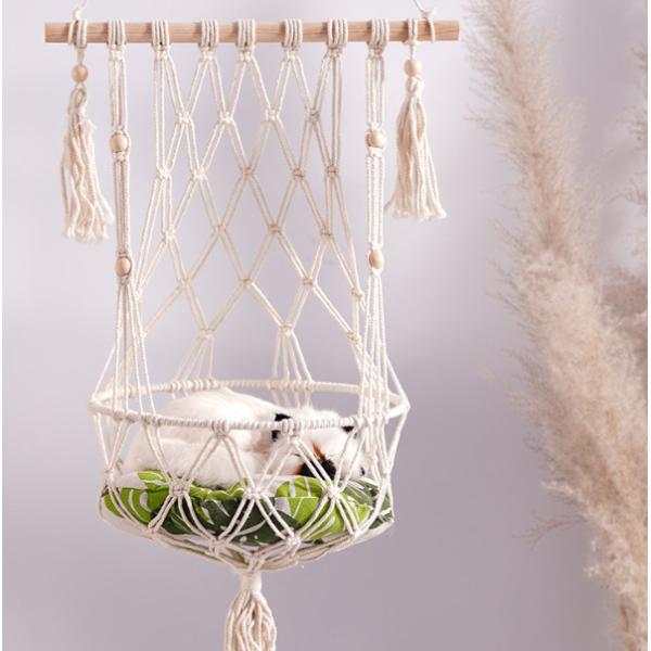 Cat Swing Bed Cat Cage Cotton Rope Wicker Hanging Cat Bed