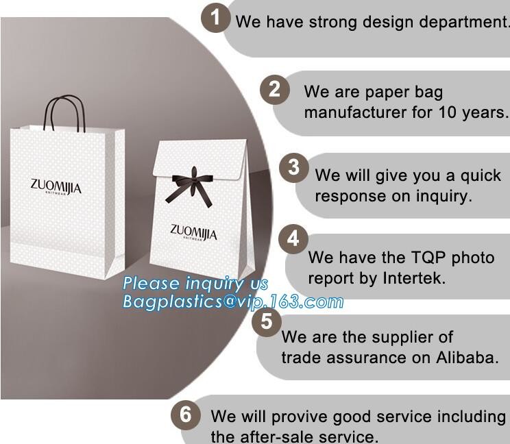 Customized Cut Printed Coated Paper Shopping Bag with Matt Lamination,rope handle custom logo printed white paper bag