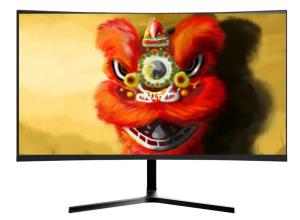 China 24inch Flicker-Free Curved Screen Computer Monitor with High Contrast Ratio and Brightness wholesale