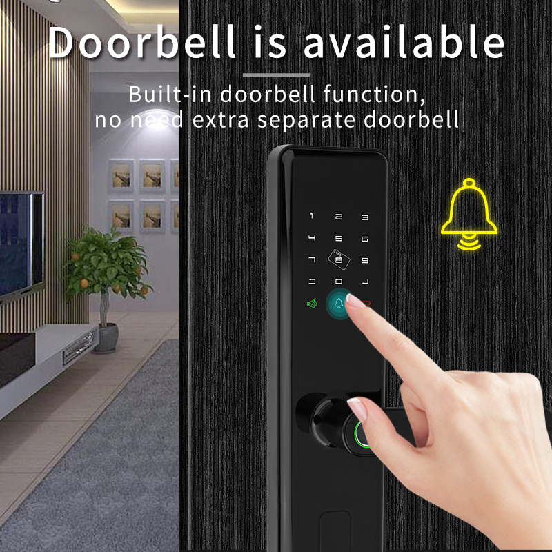 Zinc Alloy IML Intelligent Door Lock Tuya Smart Lock Wifi Bluetooth