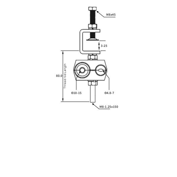 PP Block adss cable accessories Feeder Cable Clamp 2 Way