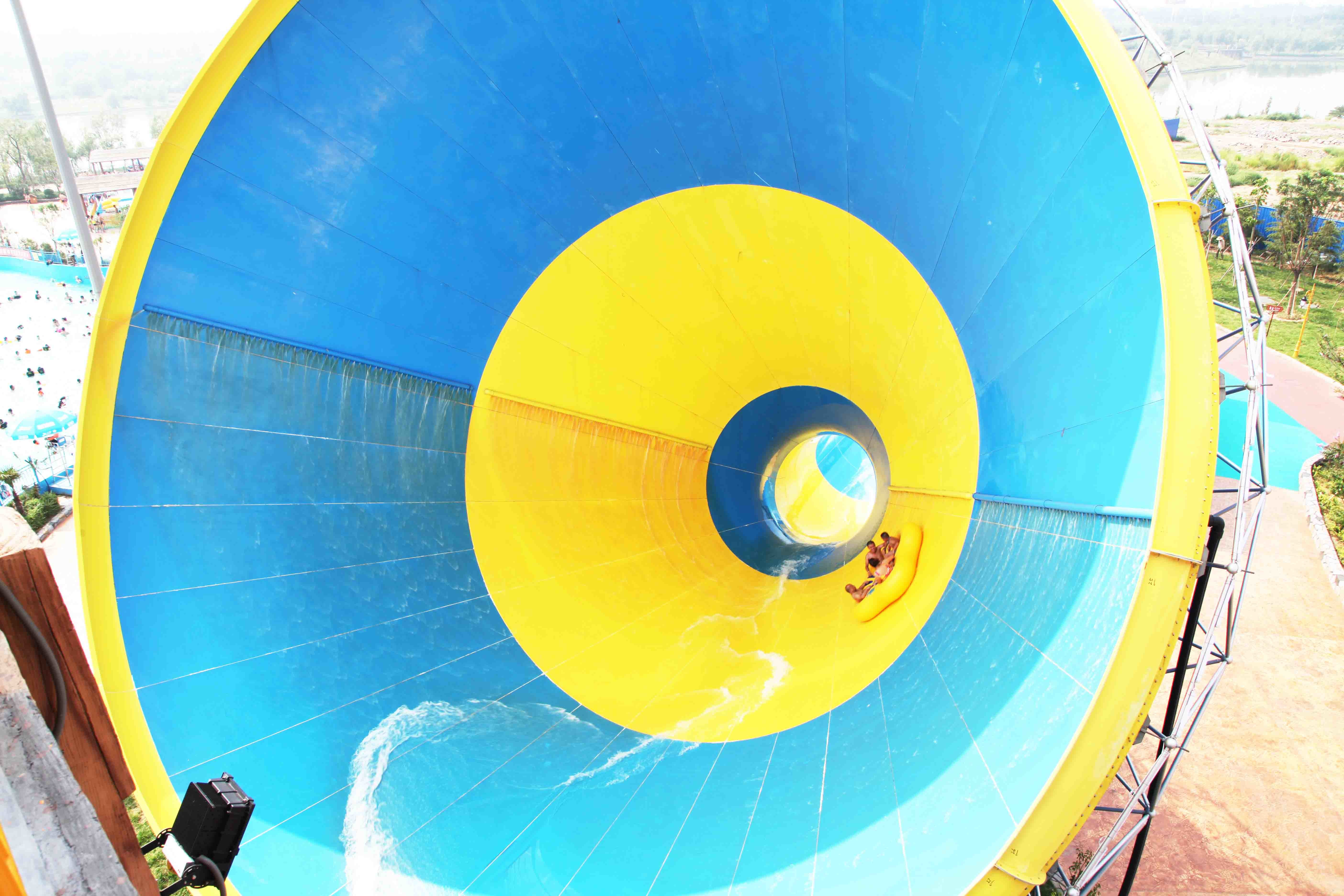 Tornado fiberglass water pool slides for adult , swimming pool slides
