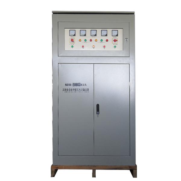 Quality Automatic Industrial Voltage Stabilizer 500KVA 380V Three Phase Meter Display for sale