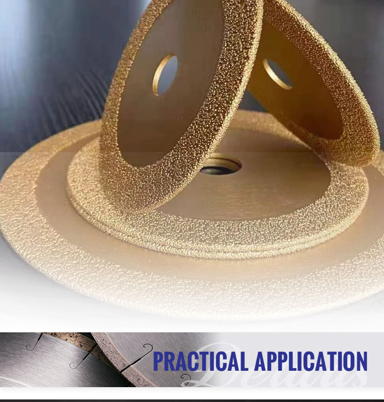 144 Teeths D180MM Vacuum Brazed Diamond Blade Edger in Circular Saw