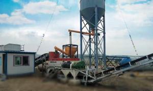 High Performance Mobile Ready Mix Concrete Plant , Compact Wet Batch Concrete Plant