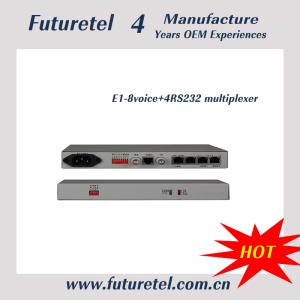 Fiber Optical E1 interface 8 4voice 4 Ethernet 4RS232 multiplexer