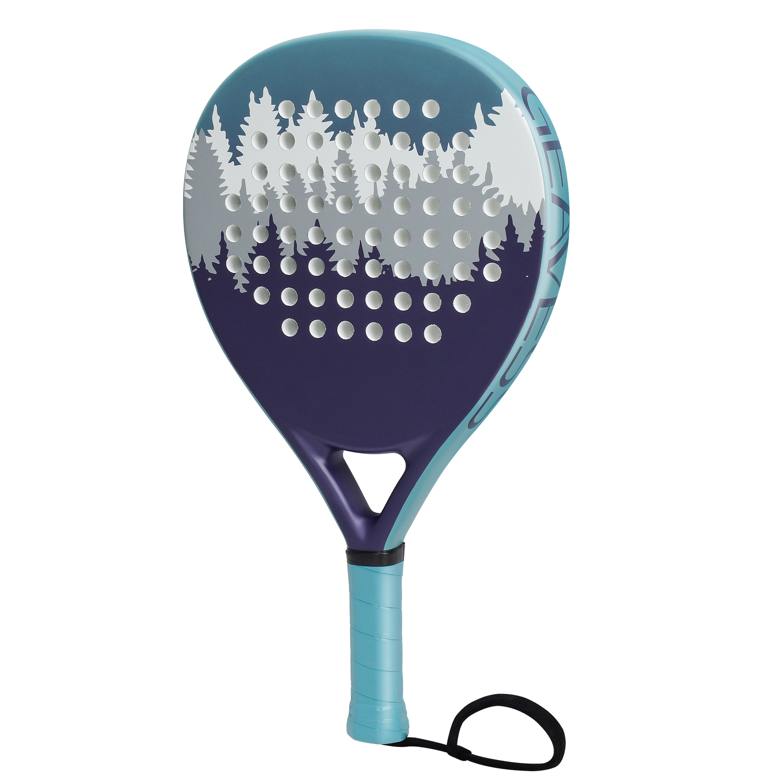 WOOWAVE Padel Racket Blue Carbon Fiber Beach Tennis Racquet with EVA Memory Core