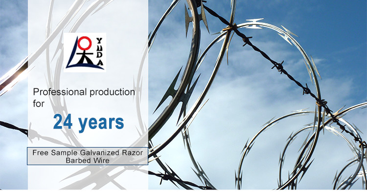 Razor Blade Wire Mesh Roll BTO-22 Security Razor Barbed Wire Mesh