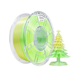 China IBOSS High Rigidity PLA+ Filament 1.75mm Gradient Yellow Green White 3D Printing Filament wholesale