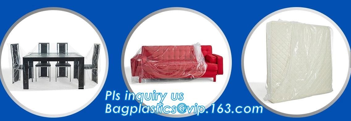 Customized Square Bottom or Side Guesst Plastic Protective Pallet Covers, 4 Mil Dust proof Clear Pallet Covers, BAGPLAST