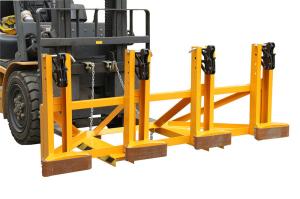 China Black Eager - Gripper Forklift Drum Lifter with Adjusting Height , Bandage Type wholesale