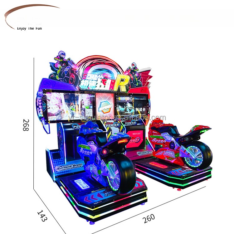 Speed R Double Players Motorcycle Arcade Game Machine Coin Operation