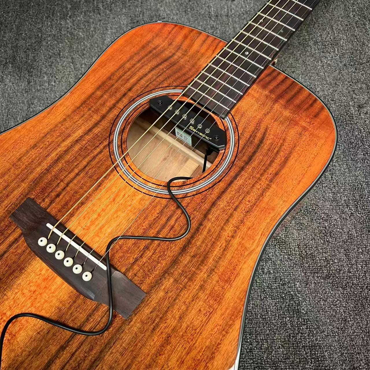 Custom Martin Style Dreadnought D-18AA All Solid KOA Wood Acoustic Guitar, Accept Guitar OEM
