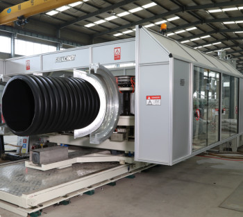 PLC Control System Drainage And Sewage Double Wall Corrugated Pipe Extrusion Line