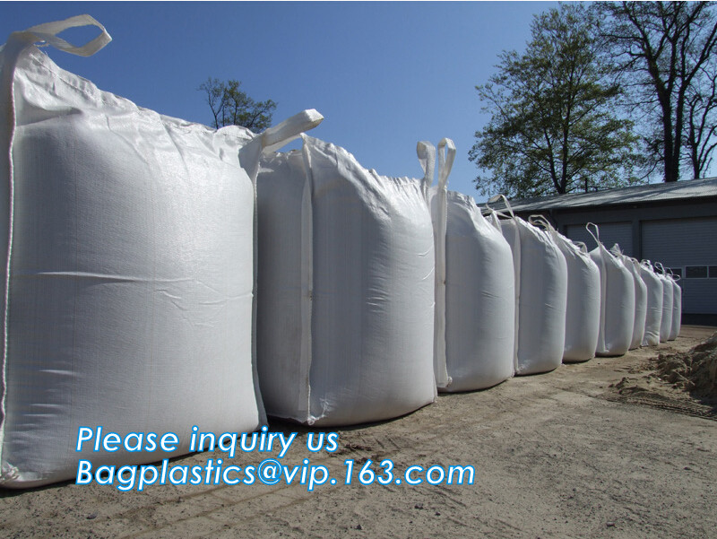 polypropylene woven plastic jumbo bag pp big bag for sand, building material, 500kg-1000kg PP Woven Jumbo Bag Big Bag wi