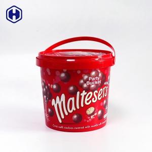 China Food Safe IML Bucket 1340ml Colorful  Chocolate Biscuits Packing wholesale