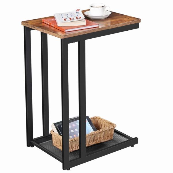 Quality C Shape Wood And Metal Coffee Table Sofa Nesting End Tables for sale