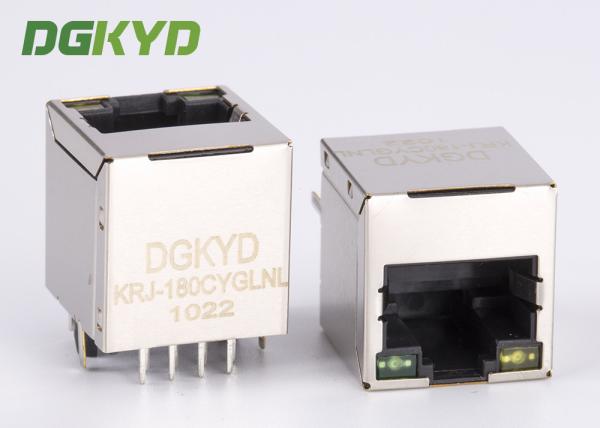 Quality Vertical 180 Degree Ethernet Rj45 Connector Shielded Rj45 Jack With Magnetics for sale