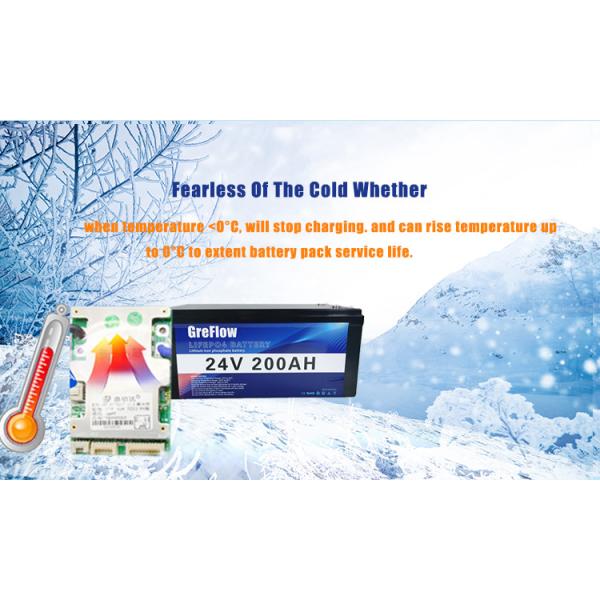 Deep Cycle Lifepo4 24v 200ah Lithium Battery For Solar Energy System