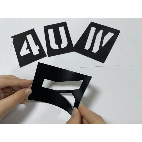PVC Stencil Black PVC Number and Letter Stencil