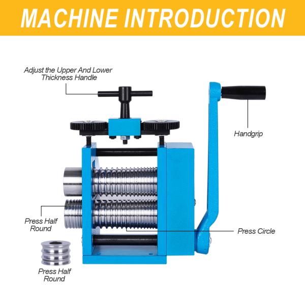 Manual Jewelry Rolling Mill Machine Press Half Round Circle