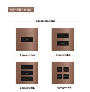 China Intergrated Type Wall Push Switch Square Buttons Style RS485 Protocol wholesale