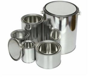 China ISO Round Metal Container With Lid 0.21mm 4 Litre Empty Paint Tins wholesale