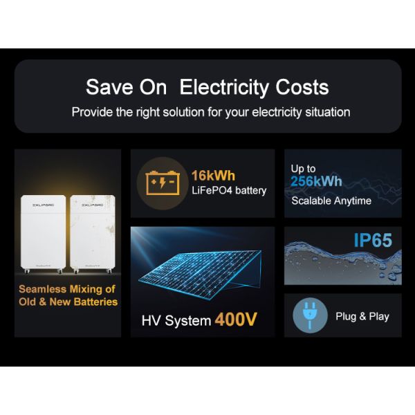 400V HV LiFePO4 Energy Storage System - Side View