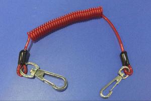 China Protection Wire-Core Spiral Tool Holder Lanyard Safety Line Red String wholesale