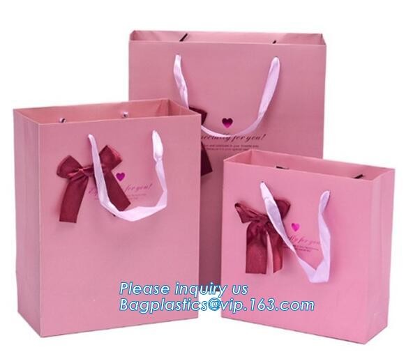 Fashion Custom Printing Luxury Gift Shopping Carrier Paper Bag With Your Own Logo Print,strong twisted handle black leat