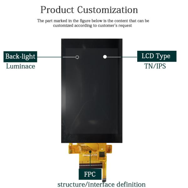 480x800 4.3inch IPS LCD Display RGB Vertical Stripe TFT LCD Module